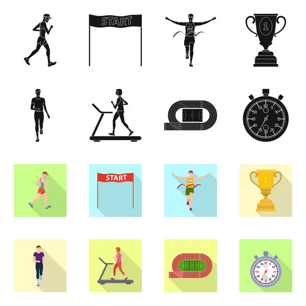 Изолированный объект спорта и символ победителя. Коллекция векторных иллюстраций для спорта и фитнеса . — стоковый вектор