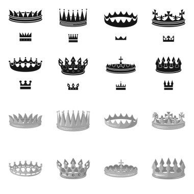 Vektör tasarımı Ortaçağ ve asalet logosu. Monarşi hisse senedi vektör çizim ve Ortaçağ kümesi.