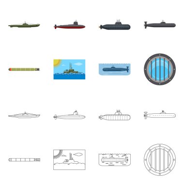 Savaş ve gemi simge vektör tasarımı. Savaş ve filo hisse senedi vektör çizim.