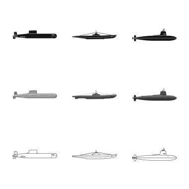 Savaş ve gemi simge vektör tasarımı. Savaş ve filo hisse senedi simgesi için web topluluğu.