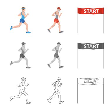 Spor ve kazanan simge vektör Illustration. Spor ve fitness hisse senedi simgesi için web topluluğu.