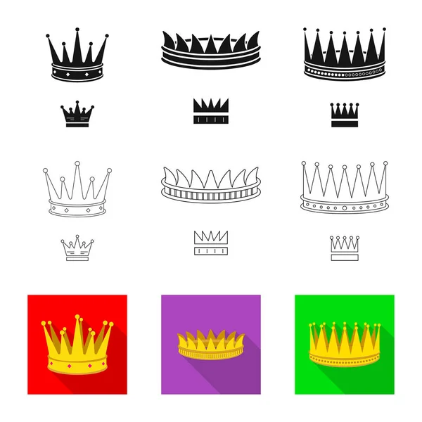 Ilustração vetorial do ícone medieval e da nobreza. Conjunto de ícone vetorial medieval e monárquico para estoque . — Vetor de Stock