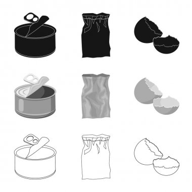 Çöp ve önemsiz işareti vektör illüstrasyon. Stok için atık ve atık vektör simgesinin toplanması.