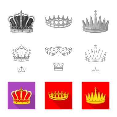 Vektör çizim Ortaçağ ve asalet logosu. Monarşi hisse senedi vektör çizim ve Ortaçağ kümesi.