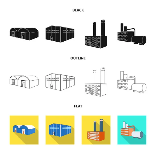 Progettazione vettoriale della costruzione e simbolo dell'attrezzatura. Raccolta di illustrazione vettoriale delle scorte di costruzione e fabbricazione . — Vettoriale Stock