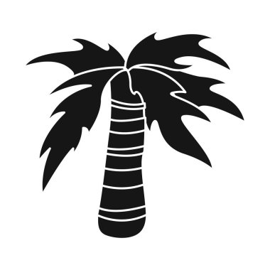 Avuç içi ve orman simgesinin vektör çizimi. Avuç içi koleksiyonu ve stok vektör illüstrasyon dinlenmek.