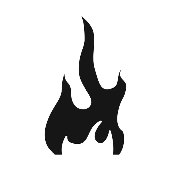 Απεικόνιση διανύσματος φλόγας και κίτρινου λογότυπου. Συλλογή από φλόγα και σύμβολο του αποθέματος λάμψη για το Web. — Διανυσματικό Αρχείο