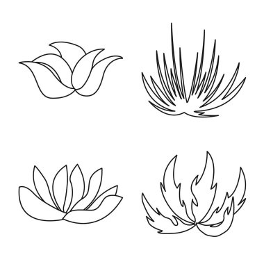 Çit ve çalı işareti izole nesne. Çit ve çiçek stok vektör illüstrasyon koleksiyonu.