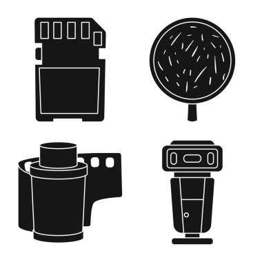 İş ve hobisimgesiizole nesne. Stok lar için iş ve fotoğraf vektör simgesi koleksiyonu.