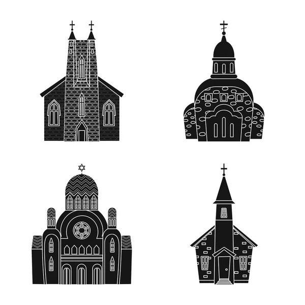 Isolerat anmärker av huset, och församling undertecknar. Samling av hus och byggnads Lager vektor illustration. — Stock vektor