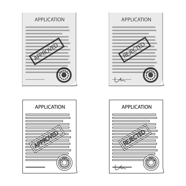 Diseño vectorial de forma y signo de documento. Colección de forma y marca símbolo de stock para web . — Archivo Imágenes Vectoriales