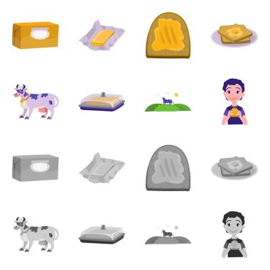 Kremsi yalıtılmış nesne ve ürün logosu. Kremsi topluluğu ve çiftlik hisse senedi vektör çizim.