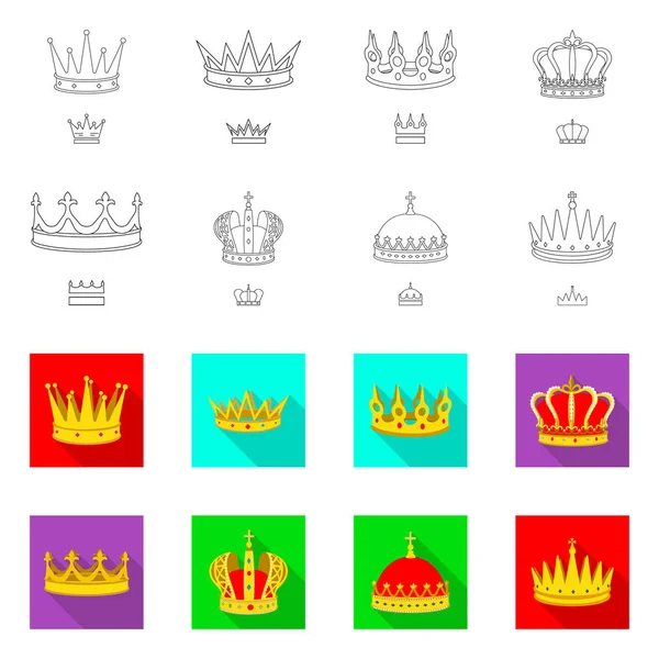 Conception vectorielle de symbole médiéval et de noblesse. Ensemble d'illustration vectorielle de stock médiévale et monarchique . — Image vectorielle