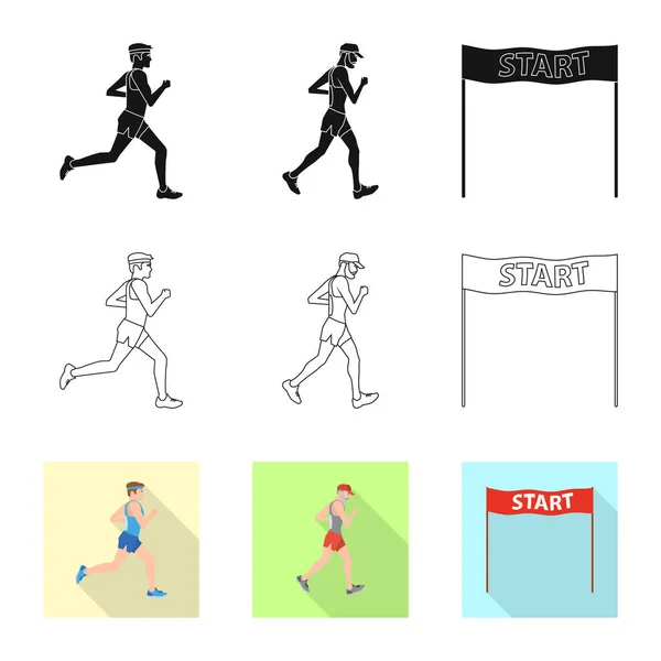 Vektorillustration av sport och vinnare-ikonen. Samling av sport- och fitness vektor ikonen för lager. — Stock vektor