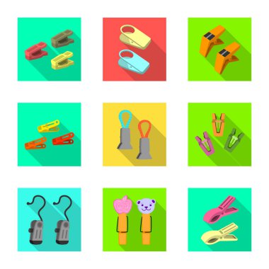 Retro ve pin logosunun yalıtılmış nesnesi. Web için retro ve ekipman stok sembolü koleksiyonu.