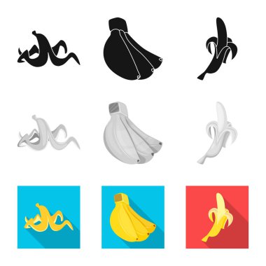 Doğal ve vejetaryen sembolü vektör tasarımı. Hisse senedi için doğal ve yeme vektör simge topluluğu.