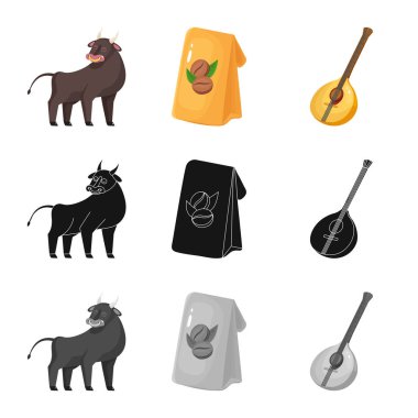 İzole edilmiş tarihi bir nesne. Web için ülke hisse senedi koleksiyonu ve sembolü.