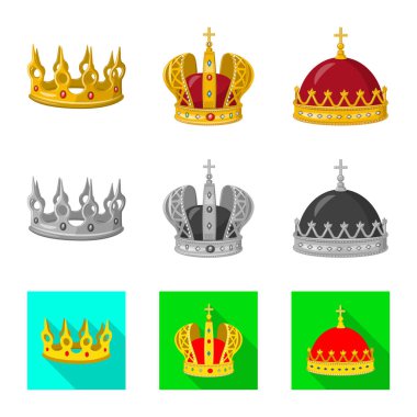 Ortaçağ yalıtılmış nesne ve asalet oturum açın. Ortaçağ kümesi ve monarşi hisse senedi simgesi web için.