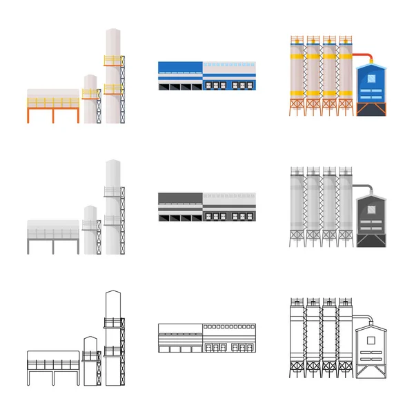 Wektor wzór struktury produkcji i logo. Zbiór produkcji i technologii Stockowa ilustracja wektorowa. — Wektor stockowy