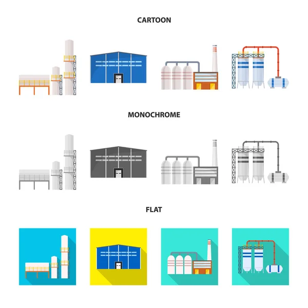 Векторное проектирование иконки производства и конструкции. Коллекция производственных и технологических знаков запаса для веб . — стоковый вектор