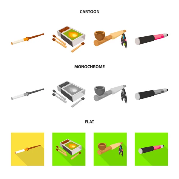 Illustration vectorielle des accessoires et symbole de préjudice. Ensemble d'accessoires et icône vectorielle euphorie pour stock . — Image vectorielle