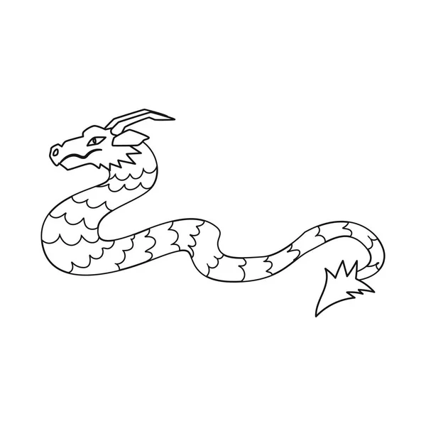 Векторная иллюстрация знака дракона и хищника. Набор векторной иконки дракона и зверя на складе . — стоковый вектор