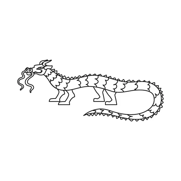 Objeto isolado de dragão e signo de fantasia. Coleção de dragão e símbolo de estoque de asa para web . — Vetor de Stock
