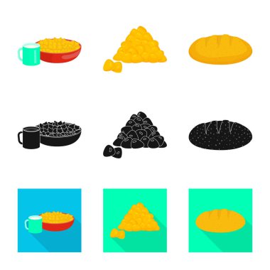 Mısır tarlası ve sebze işareti vektör tasarımı. Mısır tarlası ve vejetaryen hisse senedi vektör çizim.