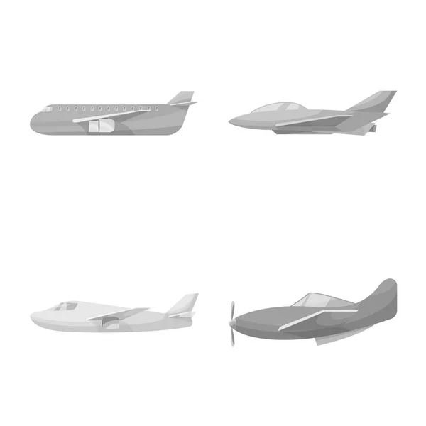 Objeto aislado de la aviación y la aerolínea icono. Conjunto de símbolo de stock de aviación y vías respiratorias para web . — Vector de stock