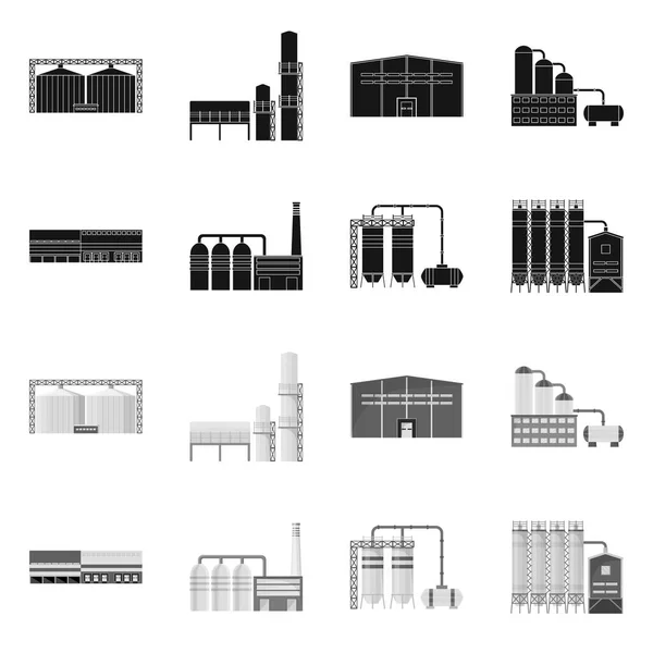 Ilustración vectorial del símbolo de producción y estructura. Colección de producción y tecnología símbolo de stock para web . — Archivo Imágenes Vectoriales