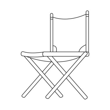 Sandalye vektör tasarımı ve katlanır logo. Web için sandalye ve kamp stok sembolü koleksiyonu.