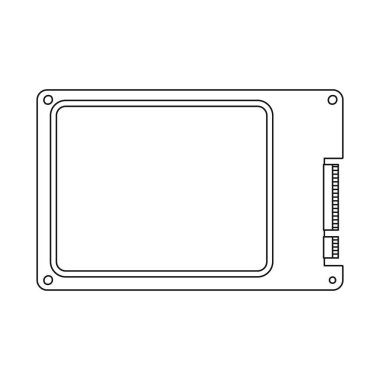 Harddisk ve dizüstü bilgisayar sembolüvektör tasarımı. Stok için harddisk ve yedek vektör simgesinin toplanması.