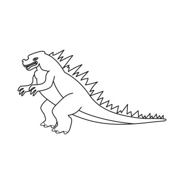 Ejderha ve fantezi simgesi vektör tasarımı. Stok için ejderha ve çin vektör simgesi seti.