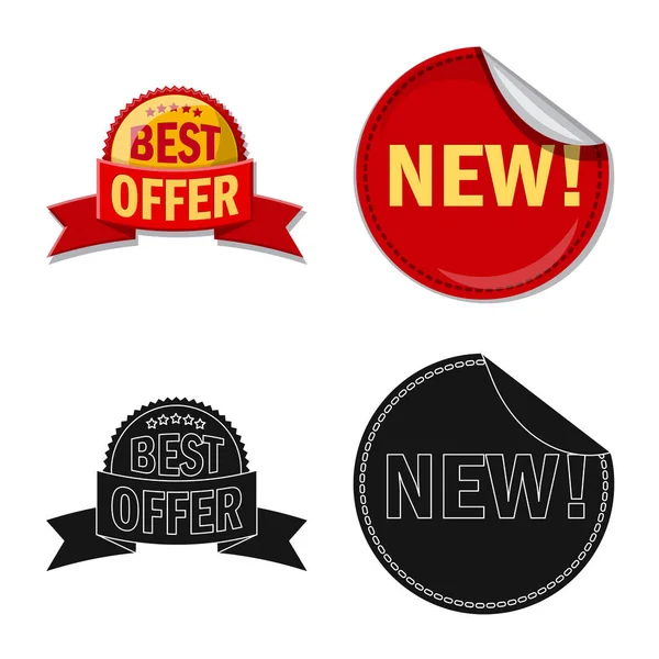 Bir amblem ve rozet işaret tasarım vektör. Hisse senedi için amblem ve etiket vektör simge topluluğu.