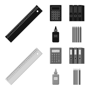 Office tasarım vektör ve işaret verin. Ofis ve okul vektör simgesini hissenin topluluğu.