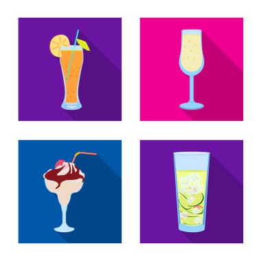 Likör ve restoran ikonunun vektör çizimi. Likör koleksiyonu ve malzeme stok vektör illüstrasyonu.