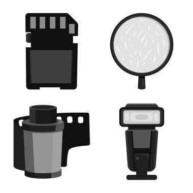 Profesyonel ve aksesuarların vektör tasarımı işareti. Web için profesyonel ve iş stok sembolü koleksiyonu.