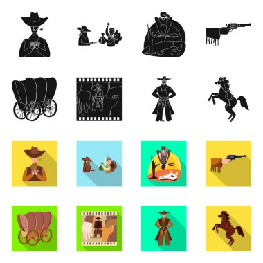 Texas ve tarih logosuizole nesne. Web için texas ve kültür stok sembolü seti.