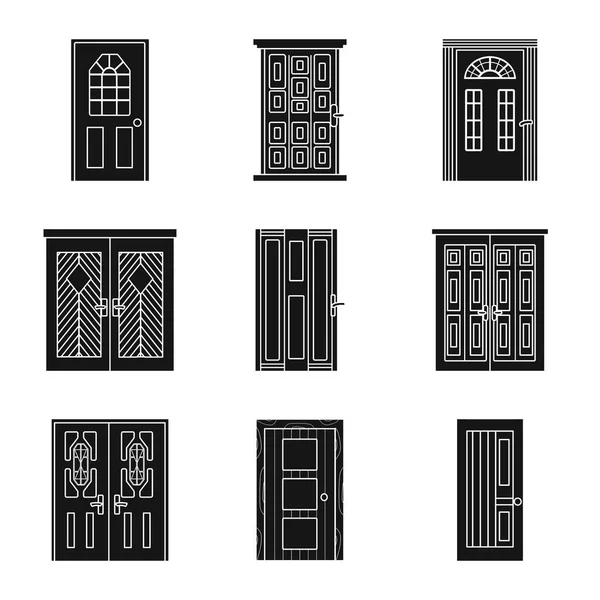 Diseño vectorial del icono decorativo y constructivo. Colección de ilustración de vectores decorativos e interiores . — Vector de stock