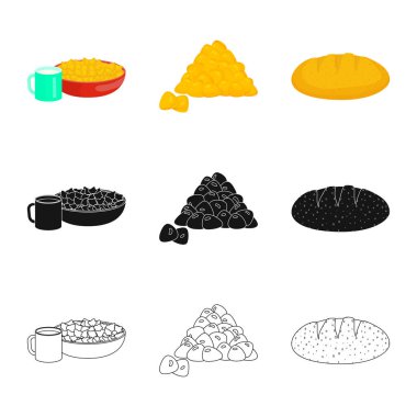 Mısır tarlası ve sebze simge vektör Illustration. Mısır tarlası ve vejetaryen hisse senedi simgesi için web topluluğu.