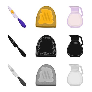 Kremsi yalıtılmış nesne ve ürün logosu. Ayarla, krem ve çiftlik web için hisse senedi simgesi.