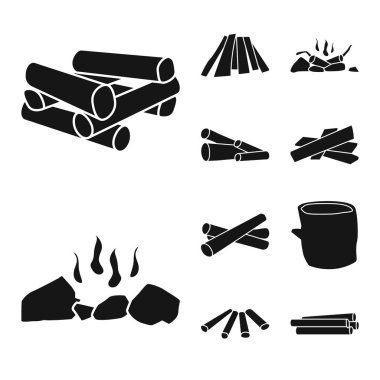 Kaba ve ormancılık sembolü vektör tasarımı. Web için kaba ve doğa stok sembolü kümesi.