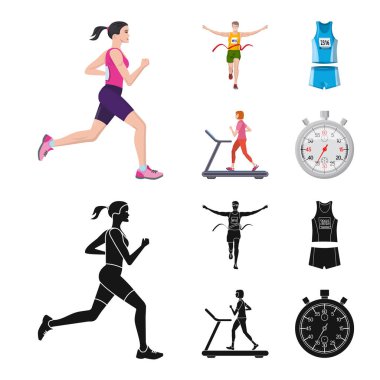 Spor ve kazanan logo yalıtılmış nesne. Spor ve fitness hisse senedi simgesi web için kümesi.