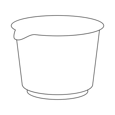 Konteyner ve yoğurt simgesivektör tasarımı. Stok için konteyner ve kova vektör simgesi kümesi.