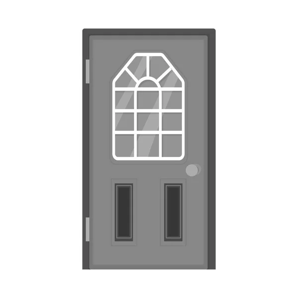Diseño vectorial del logotipo de la puerta y la puerta. Colección de ilustración vectorial de puerta y marco . — Vector de stock