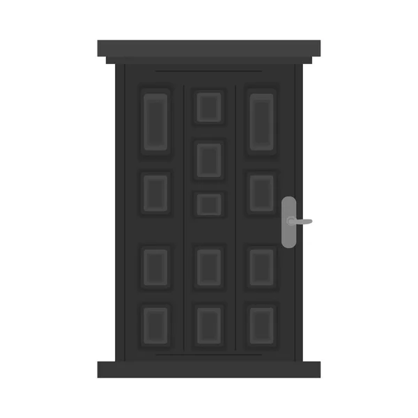 Conception vectorielle de la porte et du panneau d'entrée. Ensemble de porte et cadre stock symbole pour la toile . — Image vectorielle