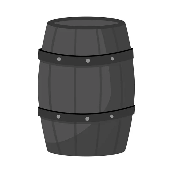 Isolado objeto de barril e vinho ícone. Conjunto de barril e vetor de madeira ícone para estoque . — Vetor de Stock