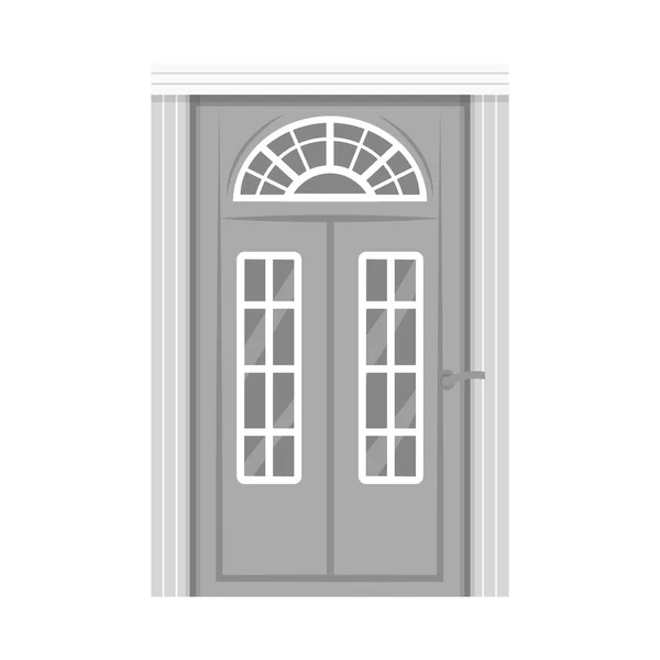 Szigetelt tárgy az ajtó és a keret szimbóluma. Gyűjtemény ajtó-és helyiség vektor ikon készlet. — Stock Vector