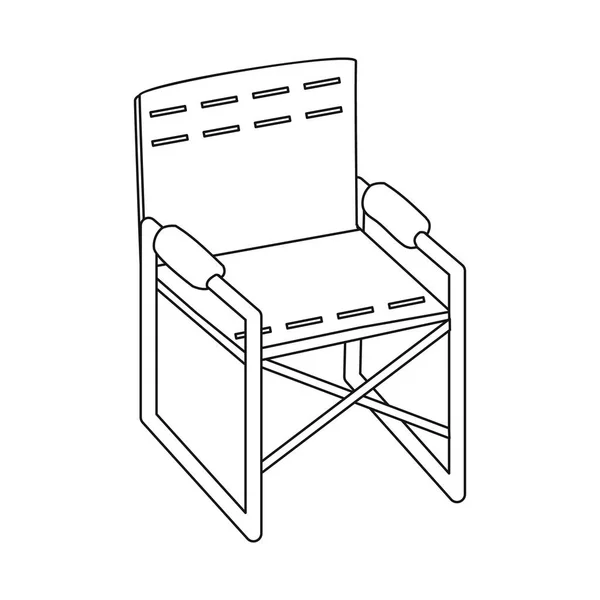 Objet isolé de chaise et icône pliante. Collection d'illustration vectorielle de stock de chaise et siège . — Image vectorielle