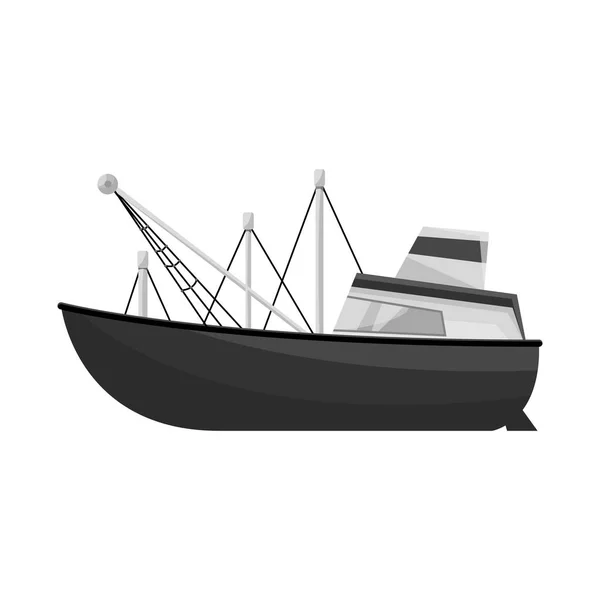 Vector design of water and transport icon. Collection of water and ship stock symbol for web. — Stock Vector